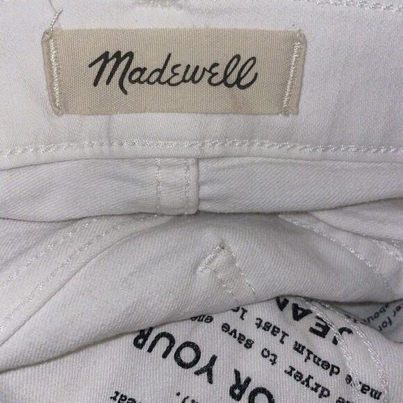Madewell Women’s Size 27 Stovepipe Jeans in Pure White / Style MC636 - Picture 4 of 9